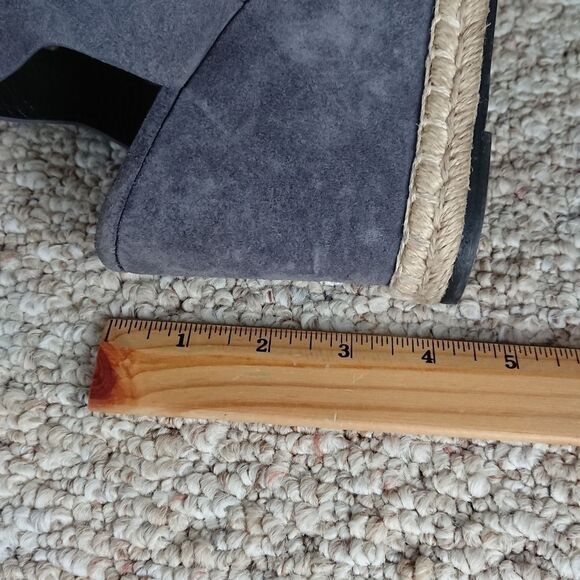 Balenciaga Grey Suede Three Strap Espadrille Wedge Sandals size 39.5 - Picture 11 of 12